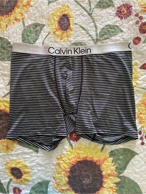Calvin Klein Black & White Thin Stripe Boxer Briefs